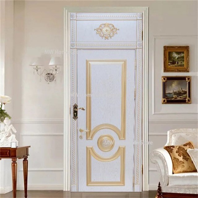 3D European Style Building Door Stickers for Home Decoration PVC