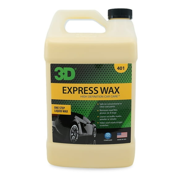 3D Express Montan Spray Wax - Glossy Shine, Streak Free, No Powder Residue 1 Gallon