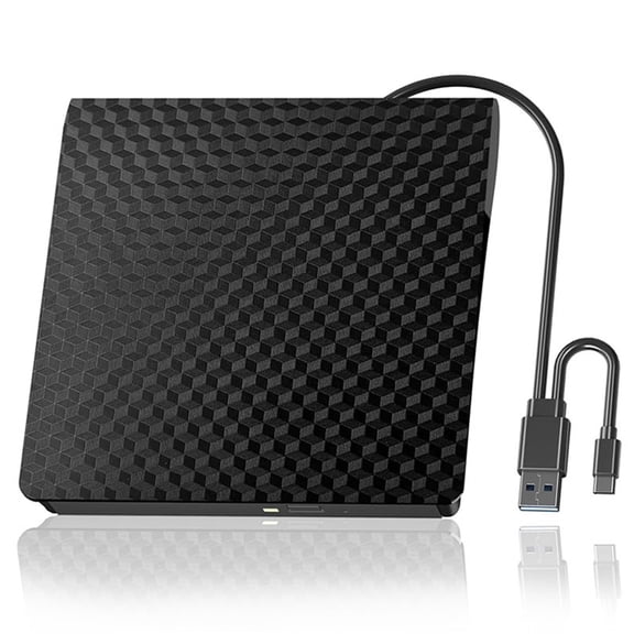 3D External Player USB3.0 Portable Burner CD DVD-ROM Disc Optical Drive for Laptop PC Window 11 10 Mac OS