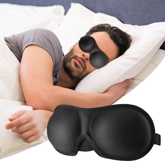 3D Eye mask for Sleeping,Machine Washable, Sleep Mask for Women, Blinder Blindfold Airplane, Black