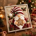 thumbnail image 1 of 3D Fabric Poke Art Kit Santa Gingerbread 7.87in Christmas DIY Craft Set with Frame Stand and Poke Tool for Home Decor and Gift, 1 of 6