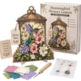 thumbnail image 1 of 3D Fabric Poke Art Lantern DIY Kit for Adults,Textured Fabric Embroidery Craft Set,Beginner Friendly Handmade Lantern Home Decor,Hummingbird, 1 of 8