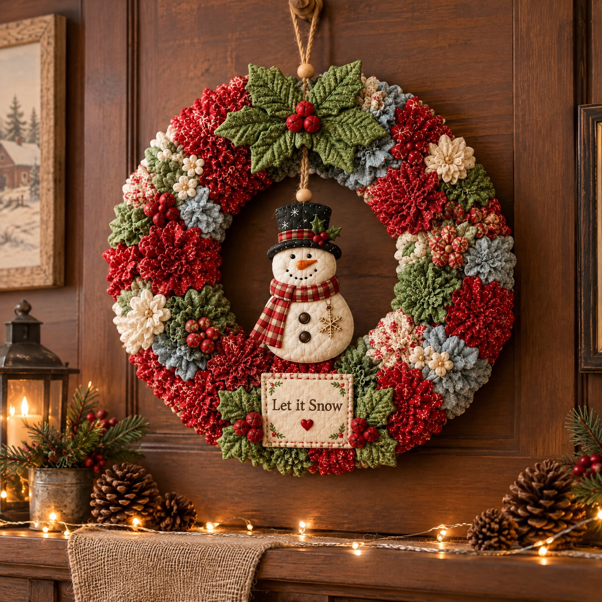 3D Fabric Poke Christmas Wreath DIY Kit – Fabric Poke Wreath DIY Kit ...