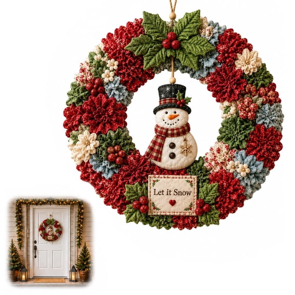 3D Fabric Poke Wreath DIY Kit, 2027 Christmas Wreath DIY Kit for Adults