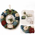 thumbnail image 1 of 3D Fabric Poke Wreath DIY Kit for Adults Christmas Holiday Decor, Relaxing Handmade Art Kit, Simple Poke Craft, Includes Hook, Cute White Fox Wreath Ornament, 1 of 6