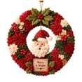 thumbnail image 1 of 3D Fabric Poke Wreath DIY Kit, Christmas Poke Art Craft Kit for Adults & Beginners, Holiday Fabric Wreath Making Kit, Handmade Hanging Ornament for Front Door Wall Christmas Home Decor & Gift, 1 of 6
