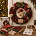 thumbnail image 1 of 3D Fabric Poke Wreath DIY Kit,Christmas Wreath Making Kit for Beginner & Adults, No-Sew Fabric Craft Kit,DIY Holiday Decor, Handmade Christmas Art Project Gift，Santa, 1 of 8