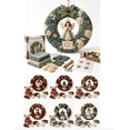 thumbnail image 1 of 3D Fabric Poke Wreath DIY Kit – Multiple Styles Available, Beginner-Friendly Christmas Wreath Making Kit with 3D Texture, Festive Door Decor Craft for Adults,Angel, 1 of 7