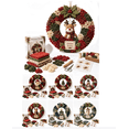 thumbnail image 1 of 3D Fabric Poke Wreath DIY Kit – Multiple Styles to Choose, No-Sew Christmas Wreath Making Kit, Beginner-Friendly Fabric Art Craft for Door Decor Gift, 1 of 7