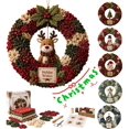 thumbnail image 1 of 3D Fabric Poke Wreath DIY Kit, No-Sew Christmas Craft for Adults, Holiday Door Decor & Wall Hanging, 1 of 8