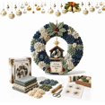 thumbnail image 1 of 3D Fabric Poke Wreath DIY Kit, Premium Christmas Fabric Kit, Customizable Reindeer Tree Design for Xmas Party Decor (Nativity), 1 of 5