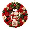 thumbnail image 1 of 3D Fabric Poke Wreath DIY Kit, Snowman Punch Needle Craft Set with Complete Supplies, Beginner Friendly Handcraft for Front Door and Indoor Wall Display, 1 of 7