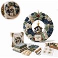 thumbnail image 1 of 3D Fabric Poke Wreath DIY Kit, Stress Relief Christmas Crafts for Adults, Beautiful Handmade Wreath for Holiday Gifting (Nativity), 1 of 5