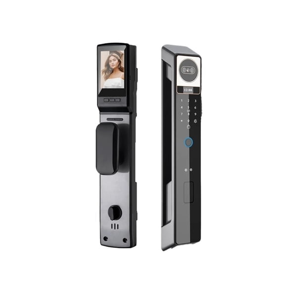 3D Face Camera Recognition Digital Smart Door Lock With Camera FIngerprint Password Unlock Keyless For Video Surveillance