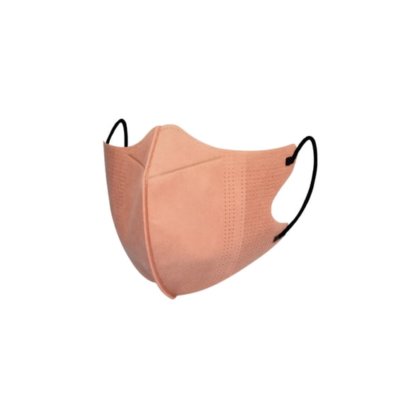 3D Face Masks 10 Pcs Disposable Dust Mask Standout Design for Easy Breathing, Comfortable Earloop for Work, Travel and Daily Commute Orange