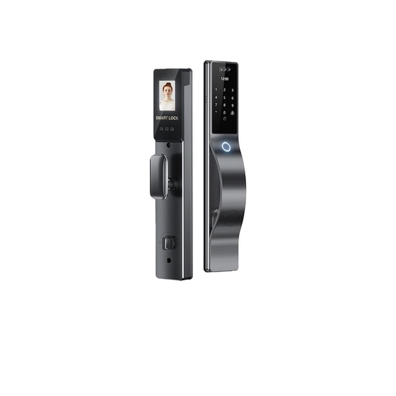 3D Face Recognition Fingerprint Smart Lock Automatic Electronic Lock with Password and Card ,Easy DIY Installation
