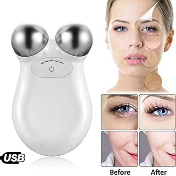 3D Face Roller Massage Facial Massager - Facial Roller With Microcurrent For Facial Massage, Skin Tightening, Double Chin Removal - Massager For Face, Body
