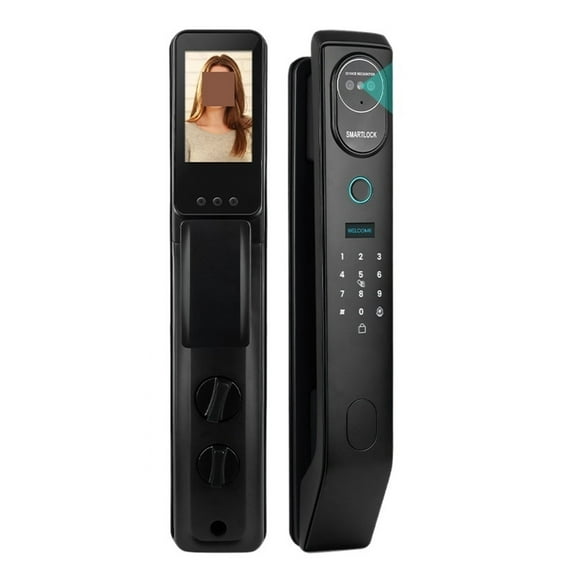 3D Face Smart Door Lock Security Camera Intelligent Fingerprint Password Biometric Electronic Key Unlock For Home ,Long Lasting