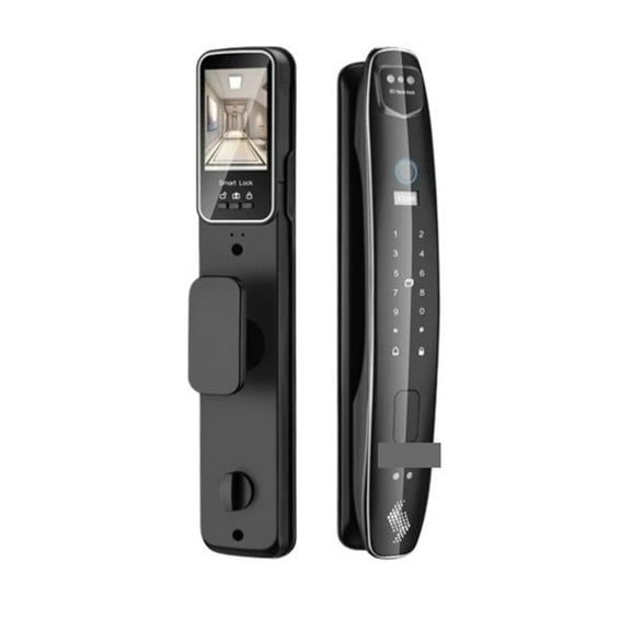 3D Face Smart Door Lock Security Camera Monitor Intelligent Fingerprint Password Biometric Electronic Key Unlock ,Long Lasting