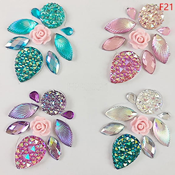 3D Face Tattoo Jewels Stickers Shiny Face Decoration Rhinestones Sticker Body Art Decoration Stage Makeup Decoration Tool