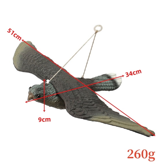 NOBRAND Falcon Hawk Bird Scarecrow Decoys, 3D Fake Flying, Pest Control, Garden Scarer, Yard Decoration