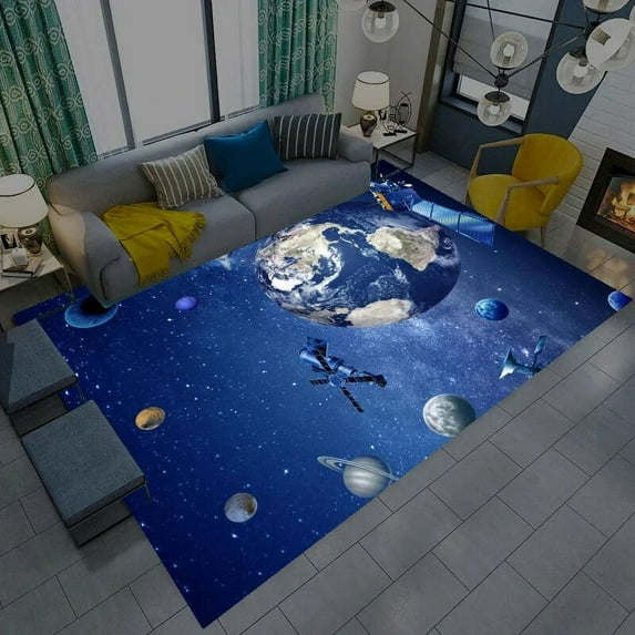 3D Fantasy Starry Sky Galaxy Carpets for Living Room Bedroom Area Rugs Parlor Tea Table Mat Soft Home Decor Anti-slip Carpets