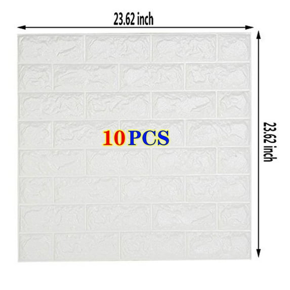 3D Faux Brick Wall Panels Stick Self-Adhesive Wallpaper Foam Tile Decor for Living Room Bedroom Background Wall Decoration