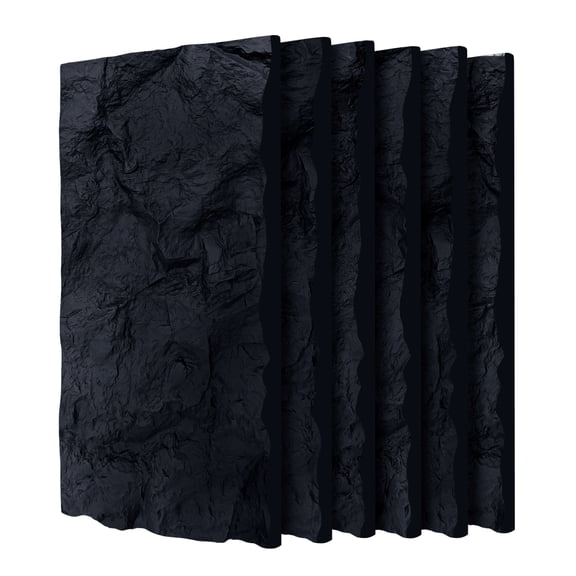 3D Faux Stone Wall Panels 6 Pack, 23.62*47.24 in, PU Wainscoting Panels for Interior Wall Decor, Waterproof Wall Tiles for TV Wall Living Room – Rock Stone