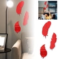 thumbnail image 1 of 3D Feather Family Wall Decor, Acrylic Wall Stickers for Living Room, Mirror Wall Decor, Modern Style, 1 of 7