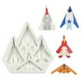 thumbnail image 1 of 3D Fighter Plane Kitchen Baking Mold Silicone Cake Decorating Tool Fondant Mould, 1 of 6