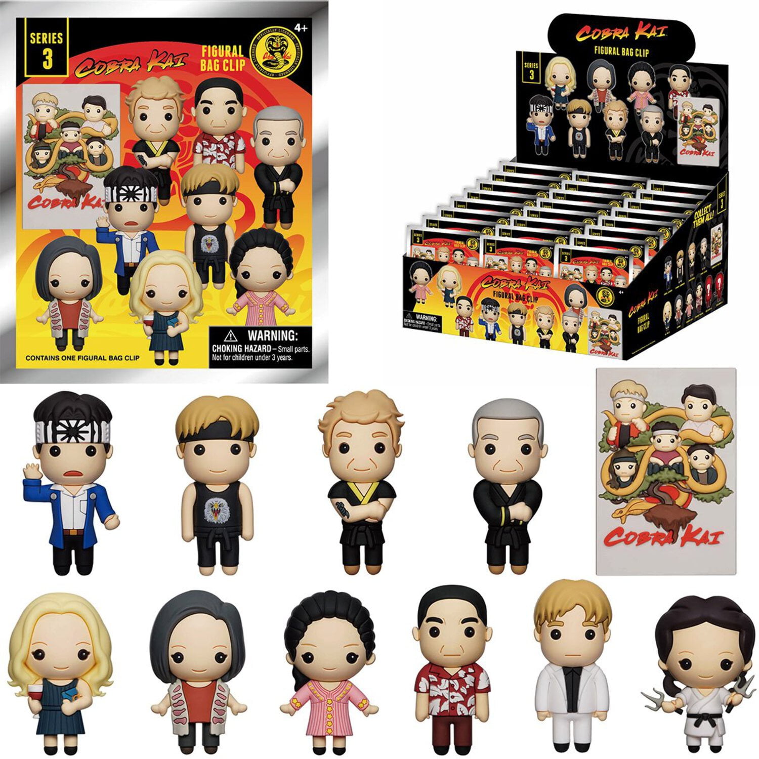 kobra kidさま専用 Cobra Kai Series 3 3D Foam Bag Clip Display Case of 24 - Walmart.com