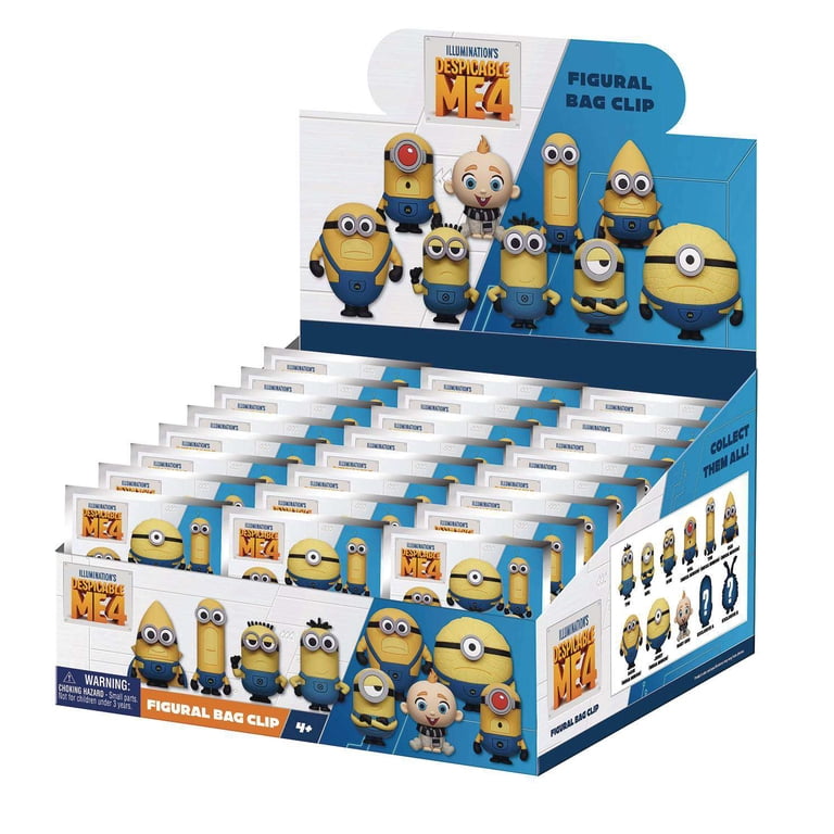 3D Figural Bag Clip Despicable Me 4 Series 1 Mystery Box (24 Packs