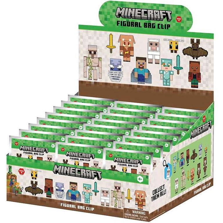 3D Figural Bag Clip Minecraft Series 4 Mystery Box [24 Packs