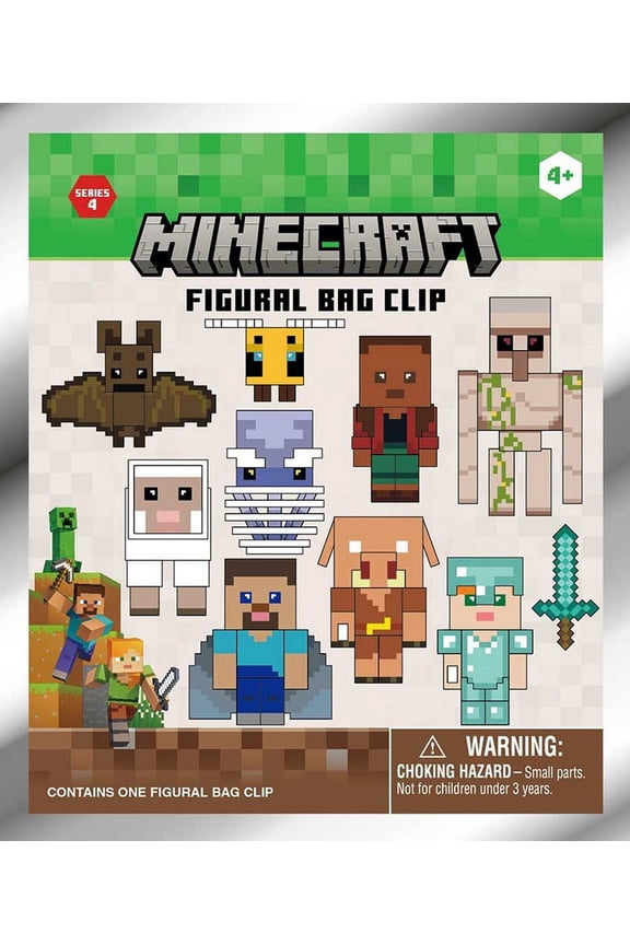 Minecraft Blind Bag Random One Mini Figures Steve Alex Backpack Buddies Minecraft Collectible Keychain Bag Charm
