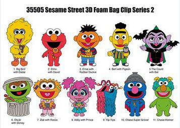 3D Figural Bag Clip Sesame Street Series 2 Mystery Box (24 Packs