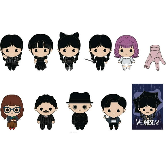 3D Figural Bag Clip Wednesday Series 2 Mystery Pack (1 RANDOM Figure)