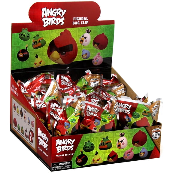 3D Figural Foam Bag Clip Angry Birds Series 1 Mystery Box (24 Packs)
