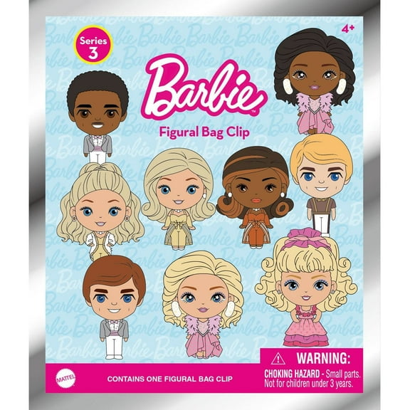 3D Figural Foam Bag Clip Barbie Series 3 Mystery Pack (1 RANDOM Figure)