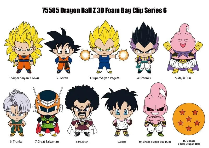 Monogram Dragon Ball Z Series6 3D Foam Bag Clip Mystery Pack