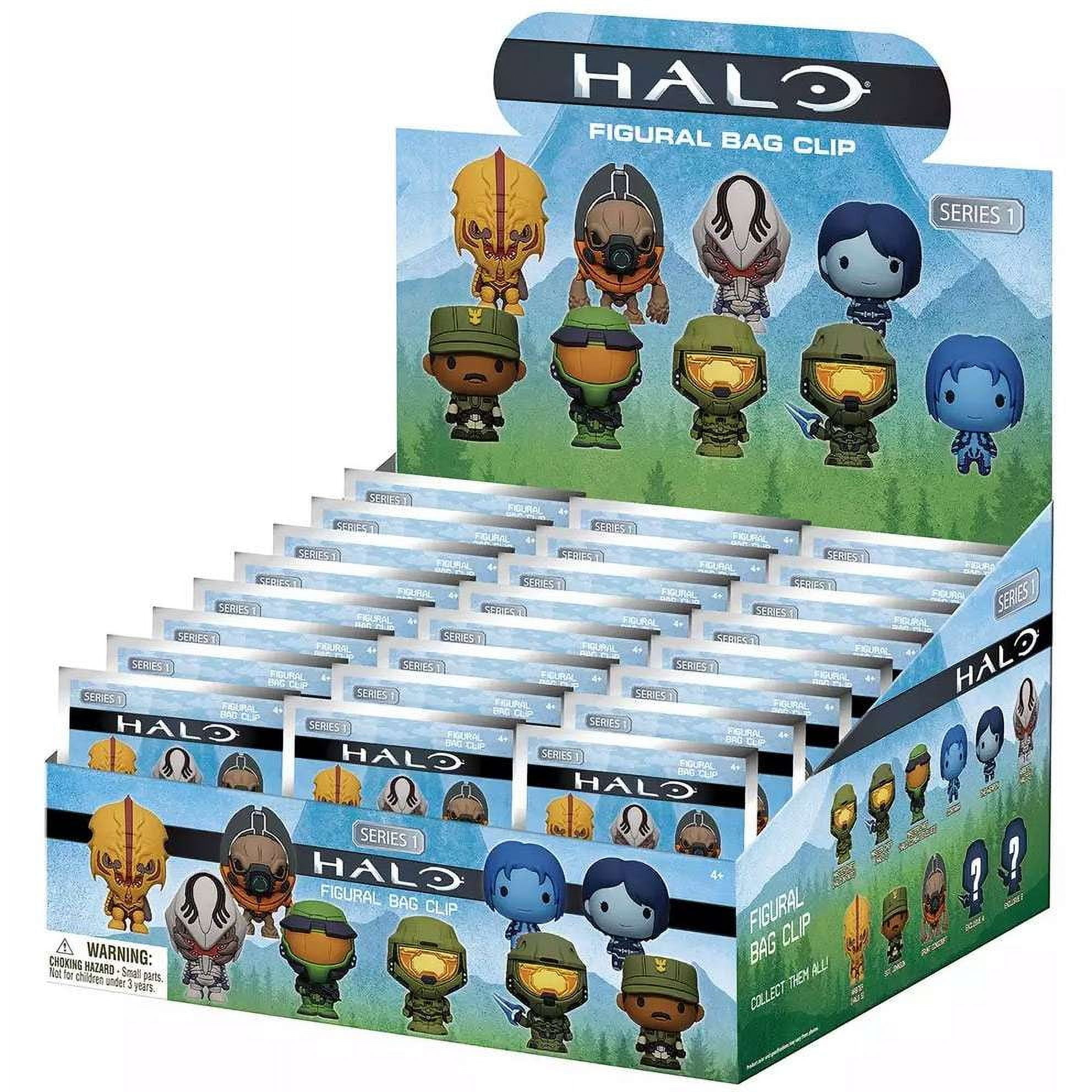 3D Figural Foam Bag Clip Halo Series 1 Mystery Box (24 Packs
