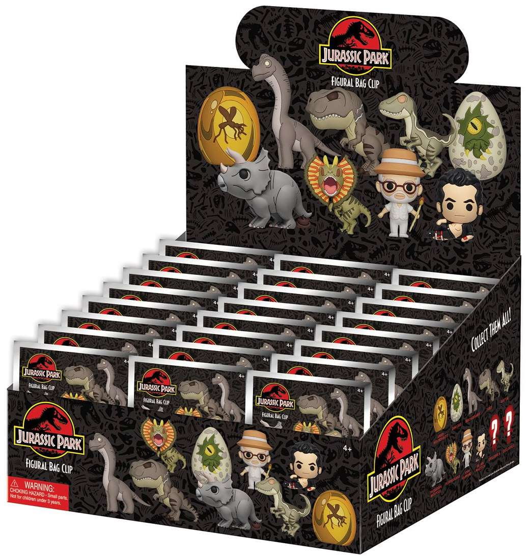 3D Figural Foam Bag Clip Jurassic Park Mystery Box (24 Packs
