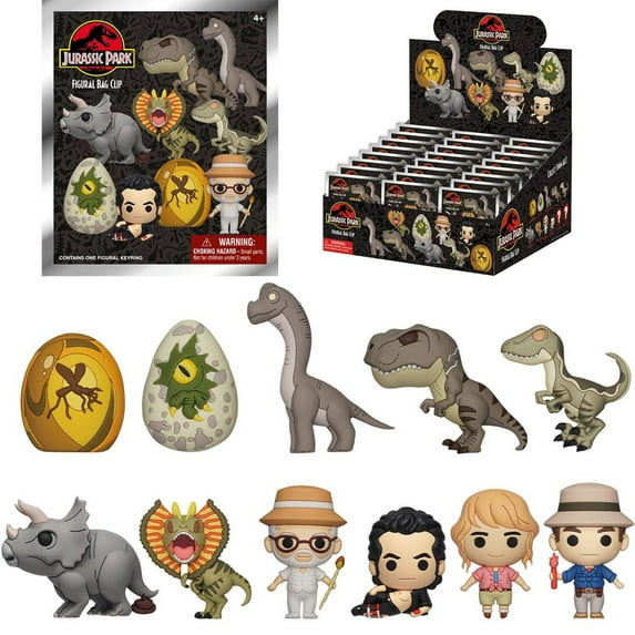 3D Figural Foam Bag Clip Jurassic Park Mystery Pack