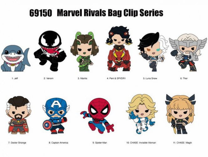 3D Figural Foam Bag Clip Marvel: Rivals Series 1 Mystery Pack (1