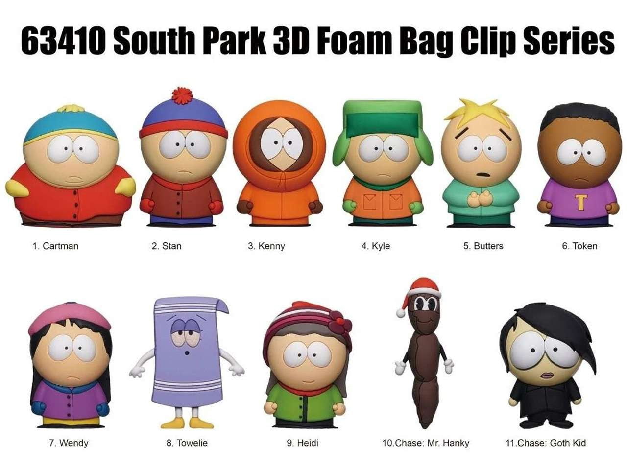 3D Figural Foam Bag Clip South Park Series 1 Mystery Box (24 Packs