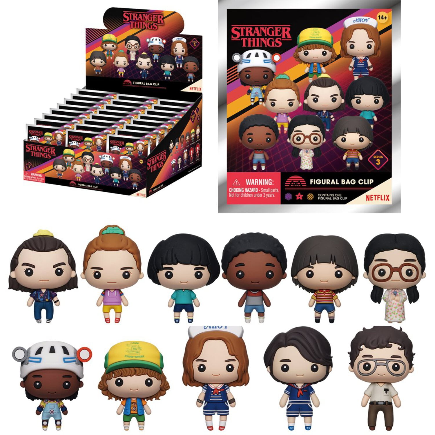 Monogram Stranger Things - Series 3 Characters 1pc 3D Figure Bag Clip Blind Bag