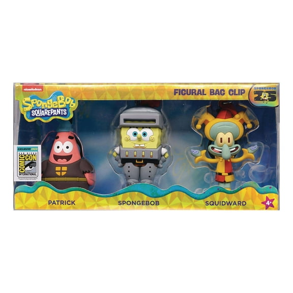 3D Figural Foam Clip Spongebob Squarepants 3 Figure Gift Set