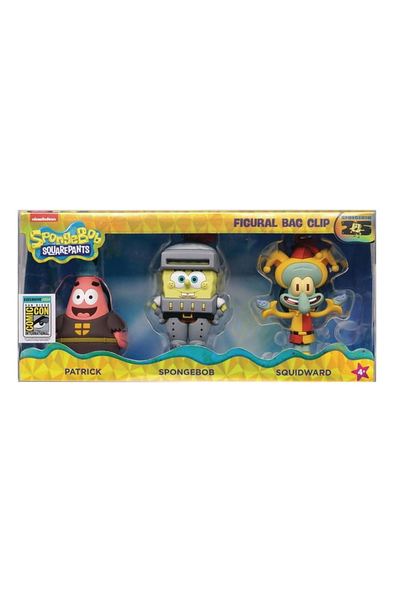 3D Figural Foam Clip Spongebob Squarepants 3 Figure Gift Set