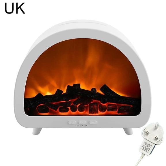 3D Fireplace Aroma Diffuser,7 Colors Fireplace Fire Flame Aromatherapy Diffuser and Humidifier,Flameless Candle Oil Diffusers with Remote Control & Timer for Home,Office,Yoga