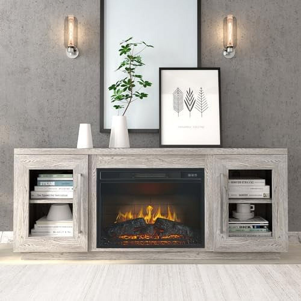 3D Fireplace TV Stand up to 65 Inch TVs Modern Media Entertainment