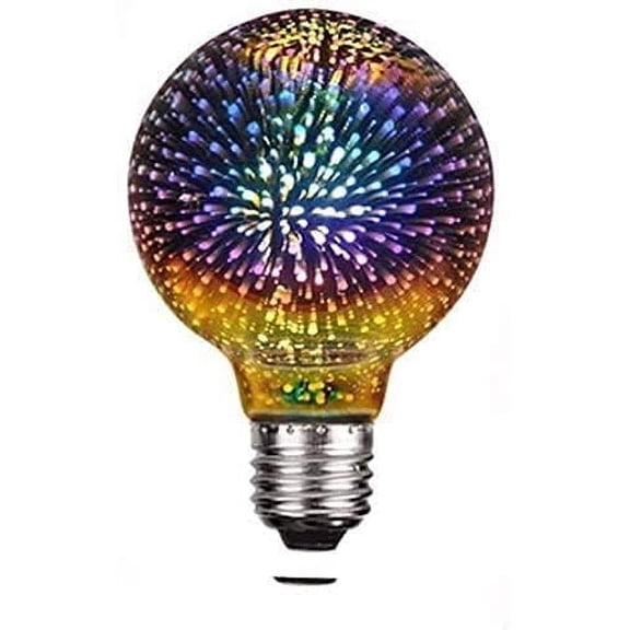 3D Firework Bulb Firework Light Bulb E27 AC 85-220V 4W Retro Edison Bulb Starry Light Bulb for Party Home Christmas Holiday